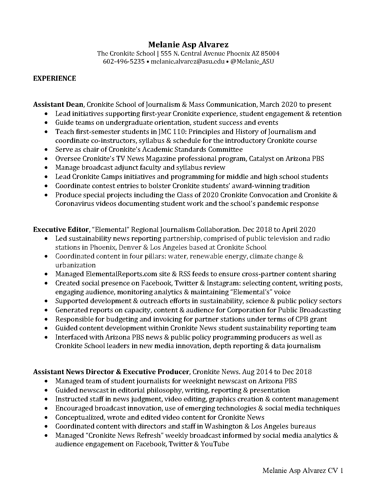 best looking resume for a news production assistant