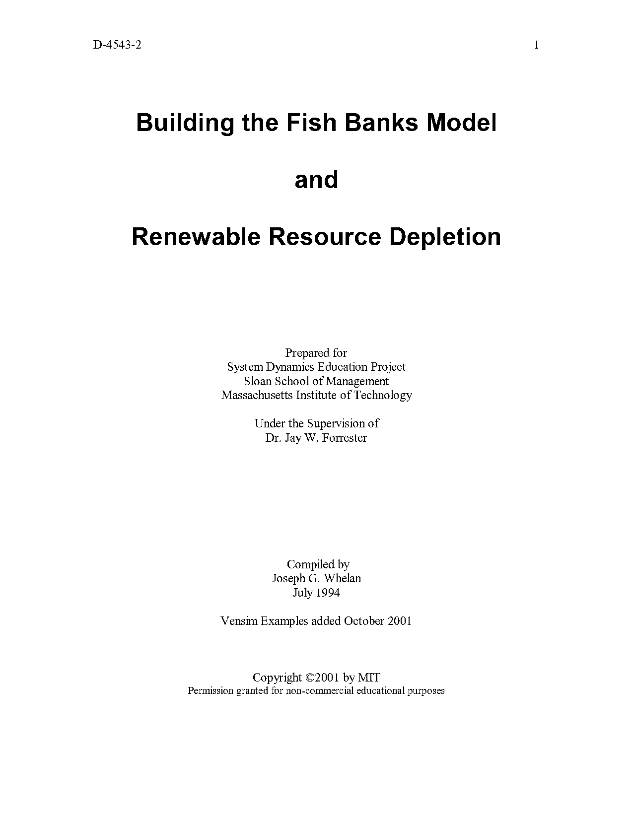 basic model of a renewable resource