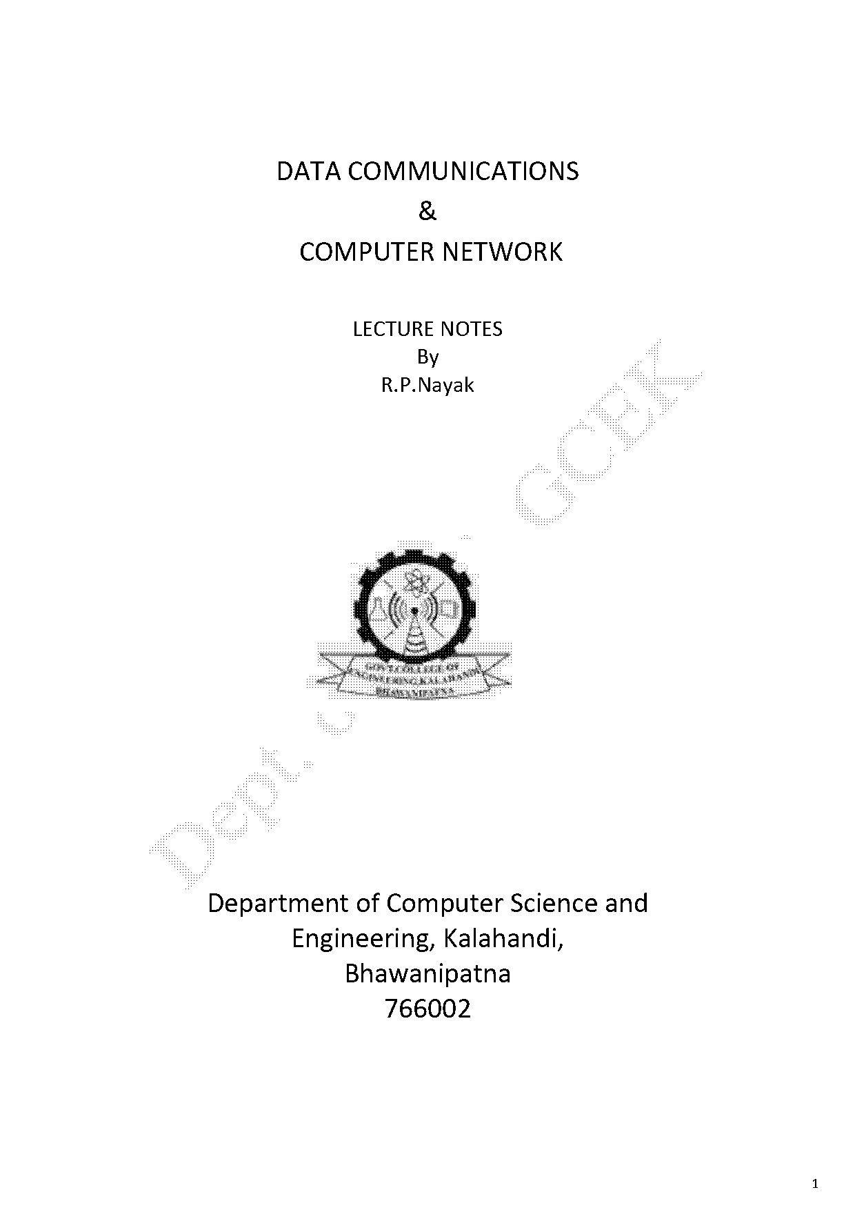 data communication and computer network notes pdf