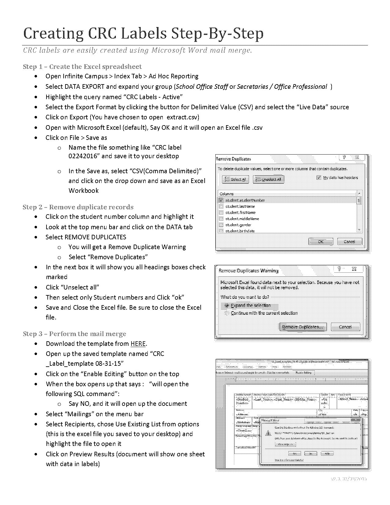 how to make an excel spreadsheet for labels