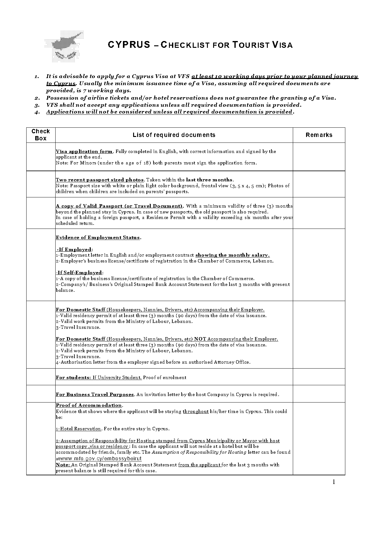 lebanon visa requirements for pakistani citizens