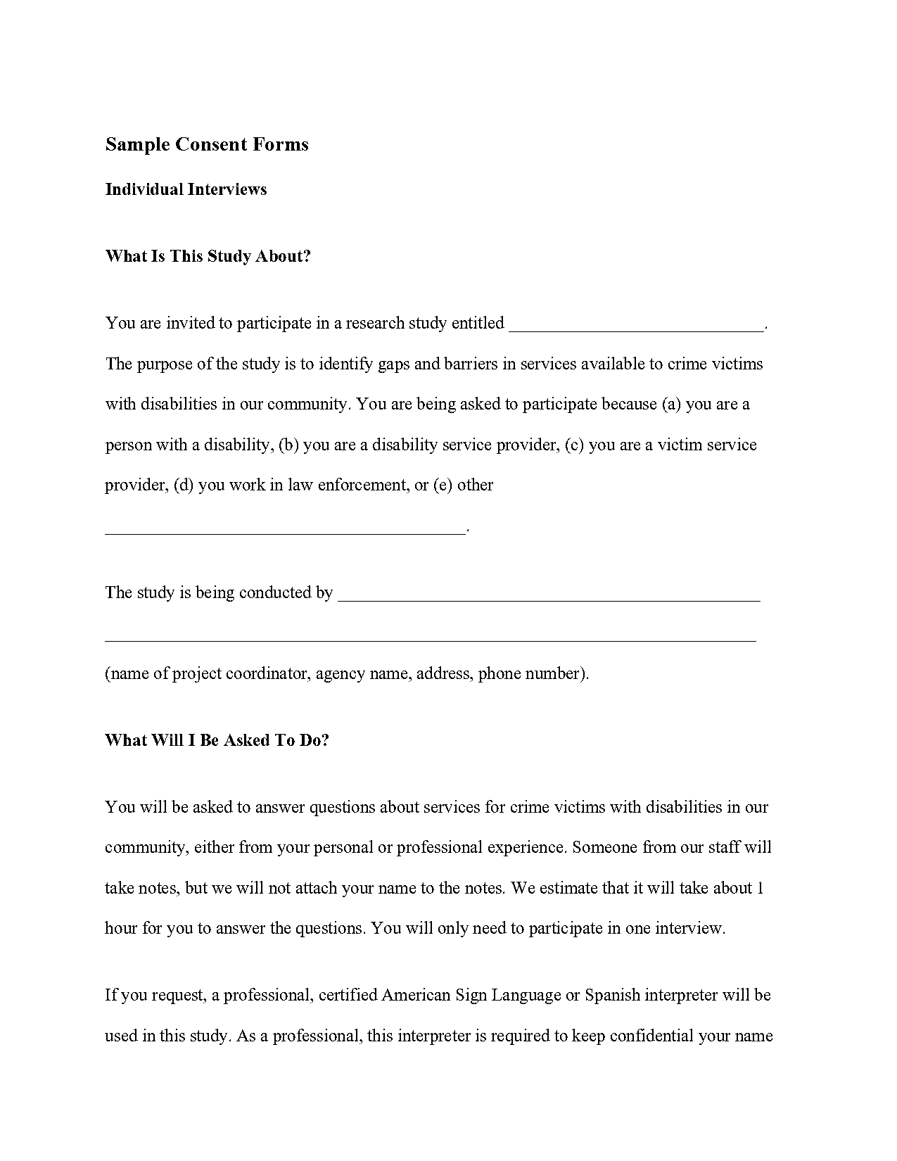 consent forms for research essays