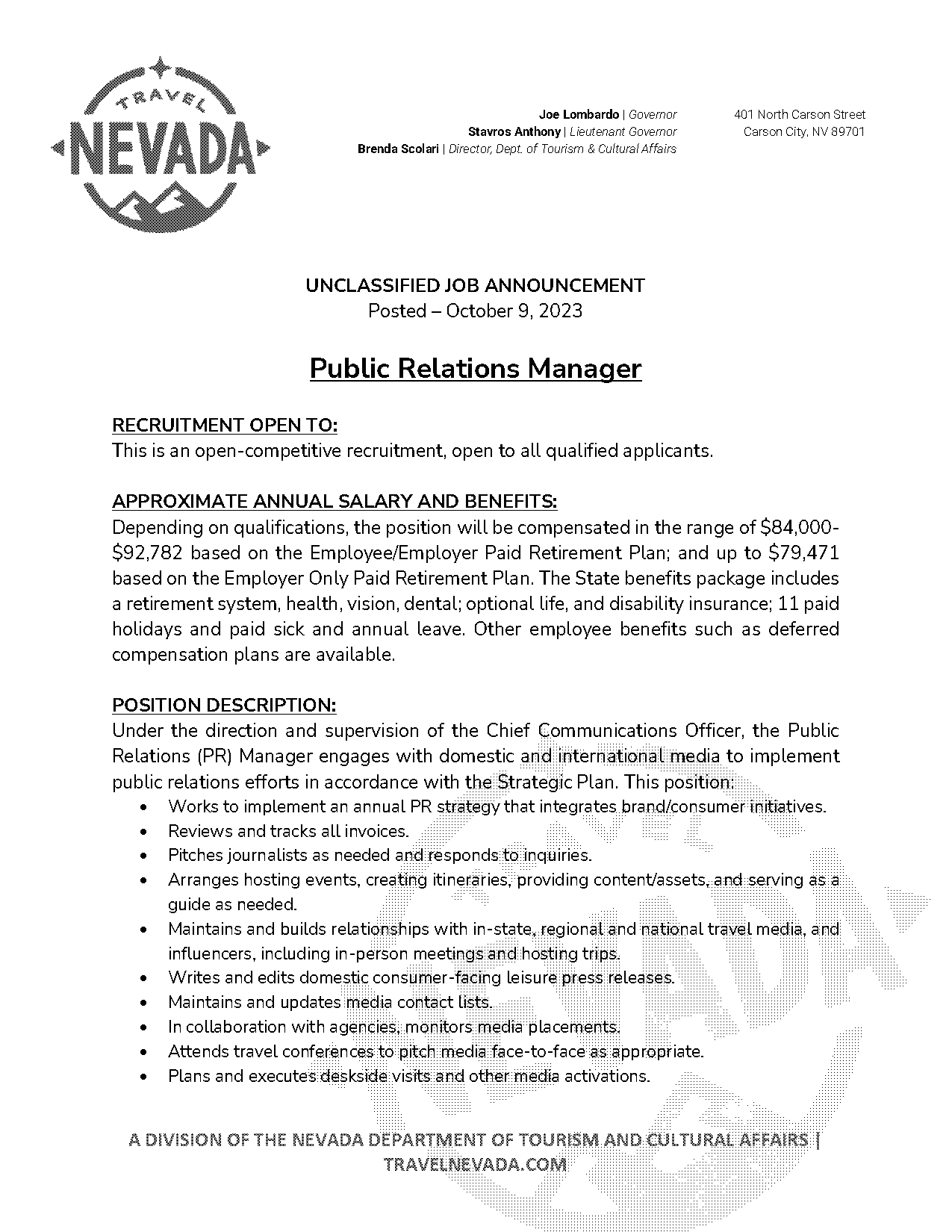 pr manager job resume