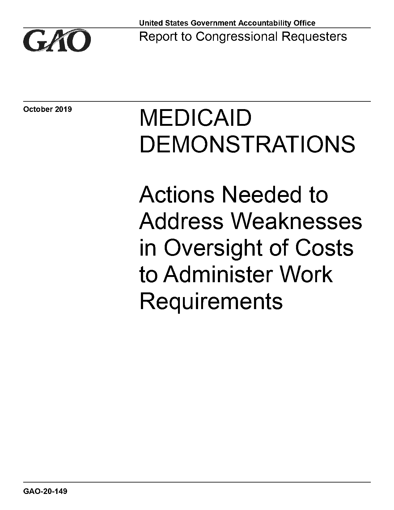 enforce work requirements for medicaid recipients