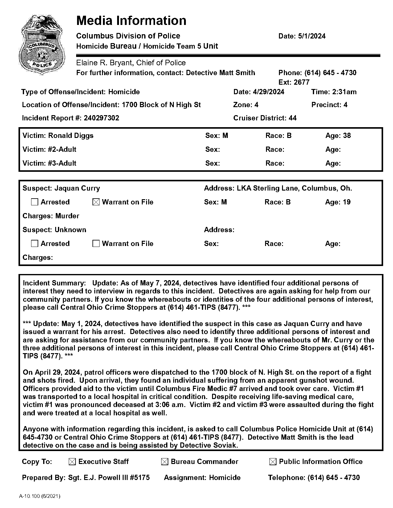 columbus ohio arrest warrant