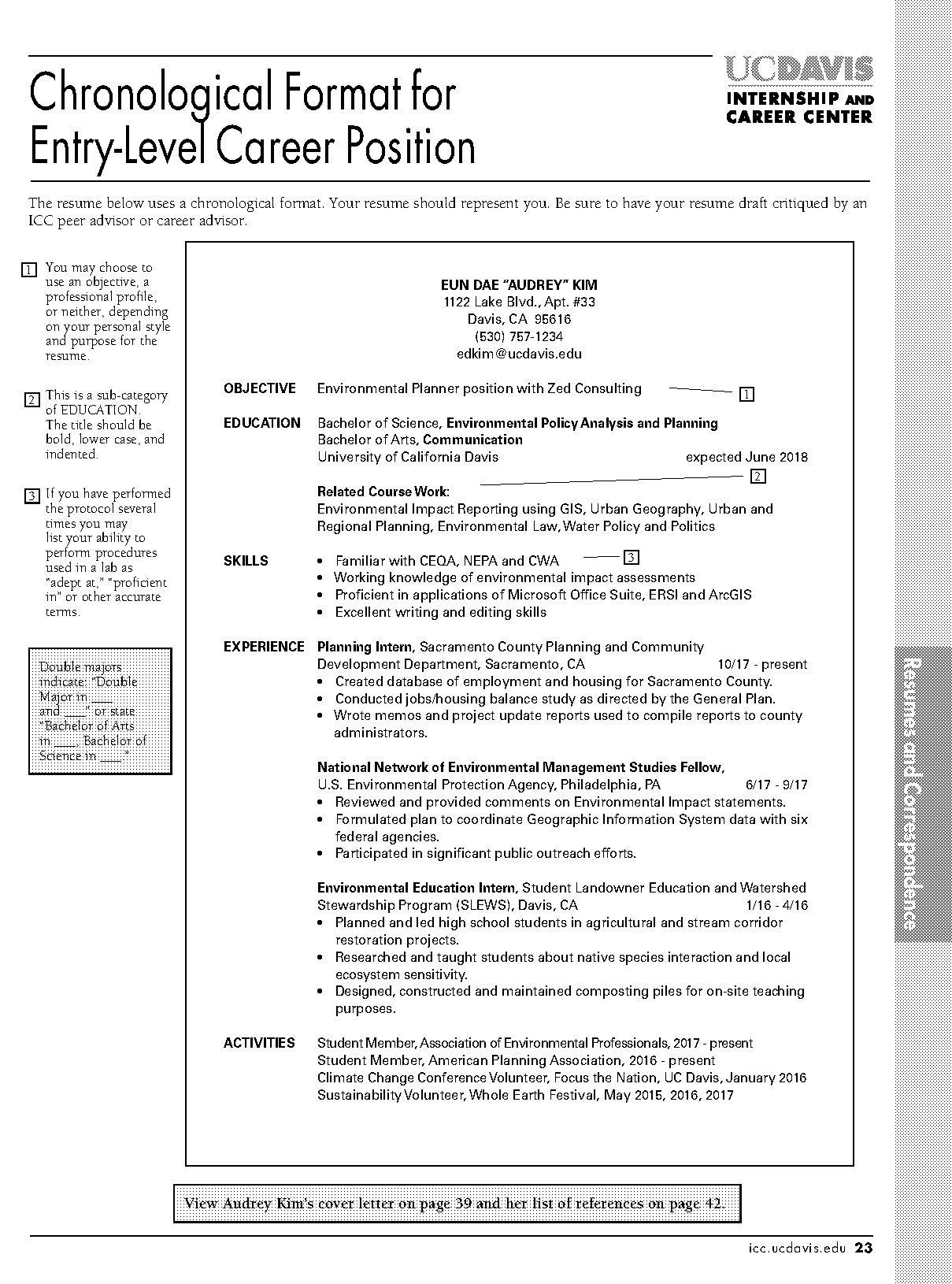 resume sample entry level position