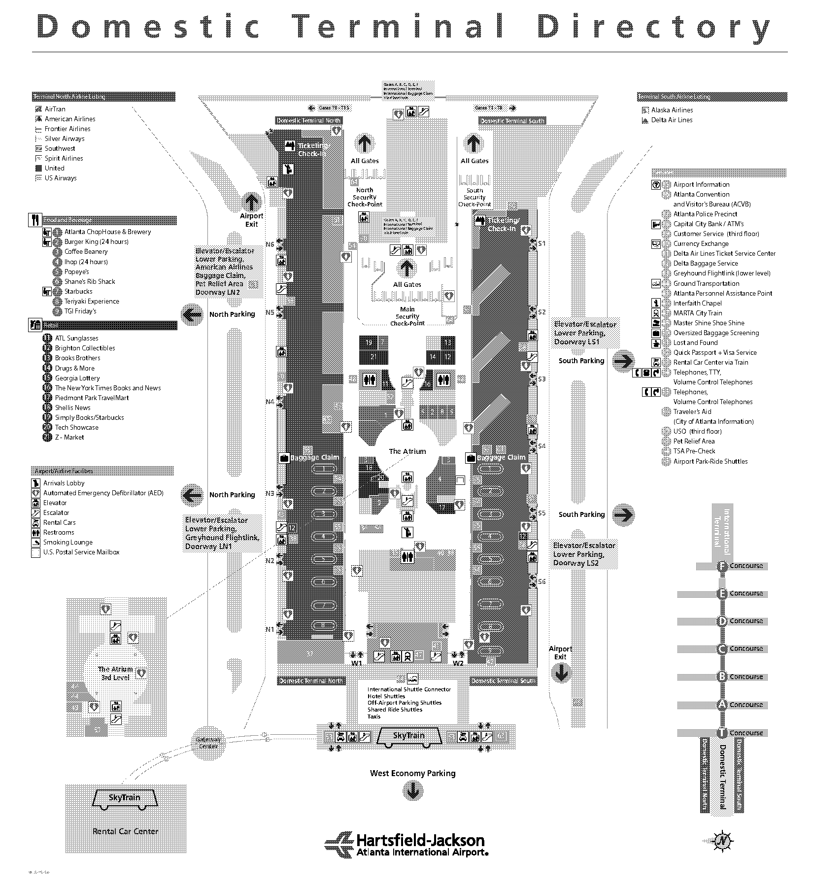 atl terminal international to concorse t