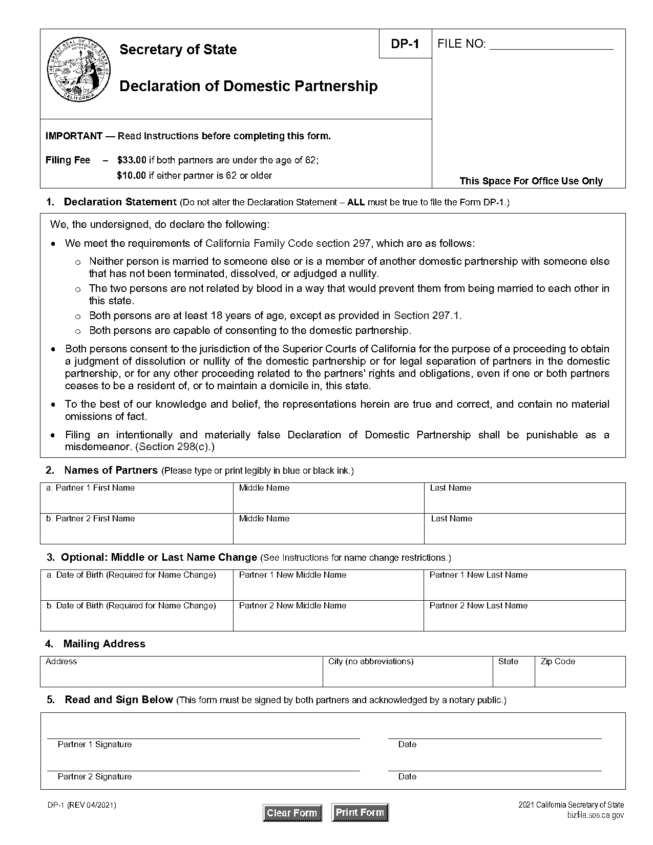 california notary fee per signature