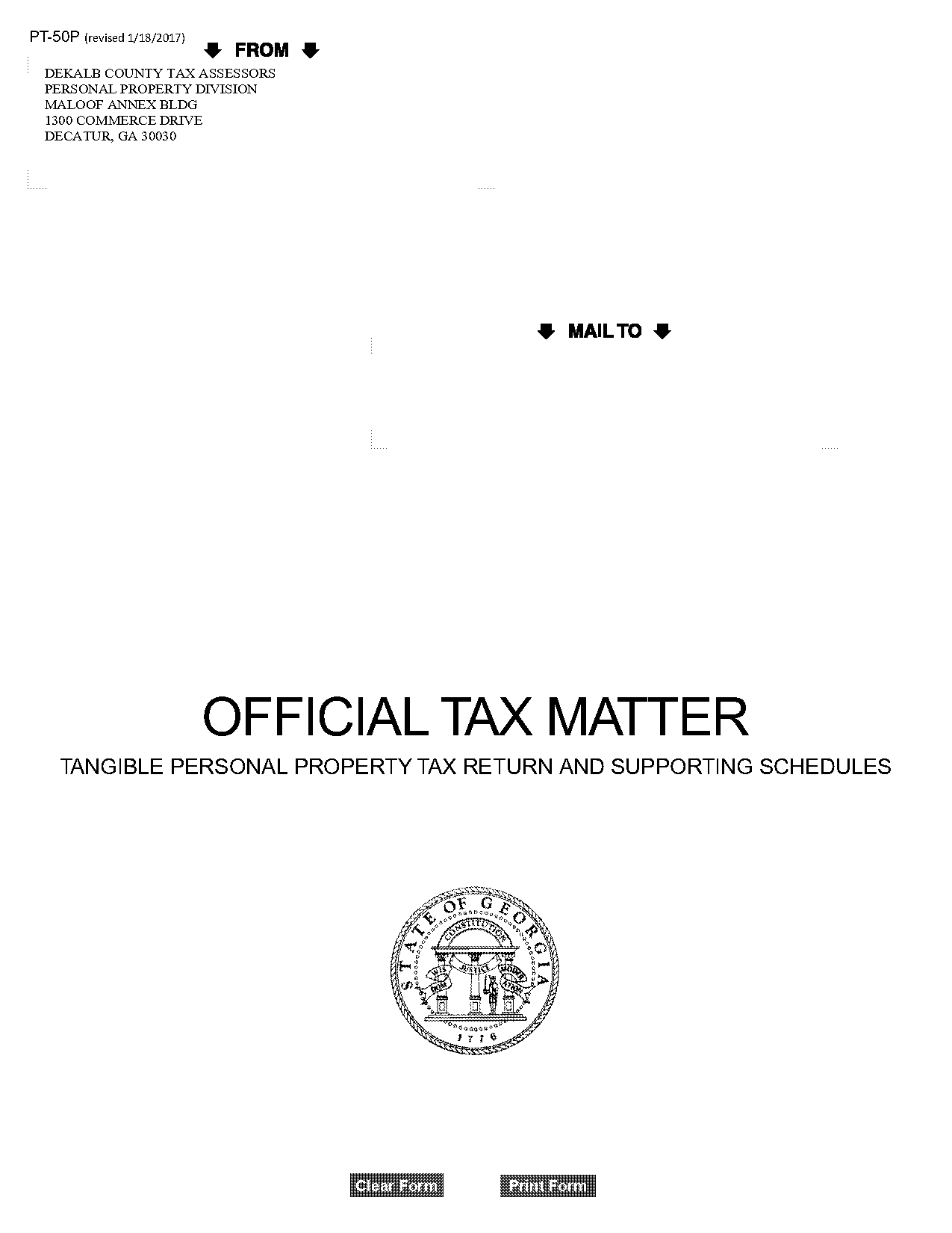 dekalb county personal property tax form