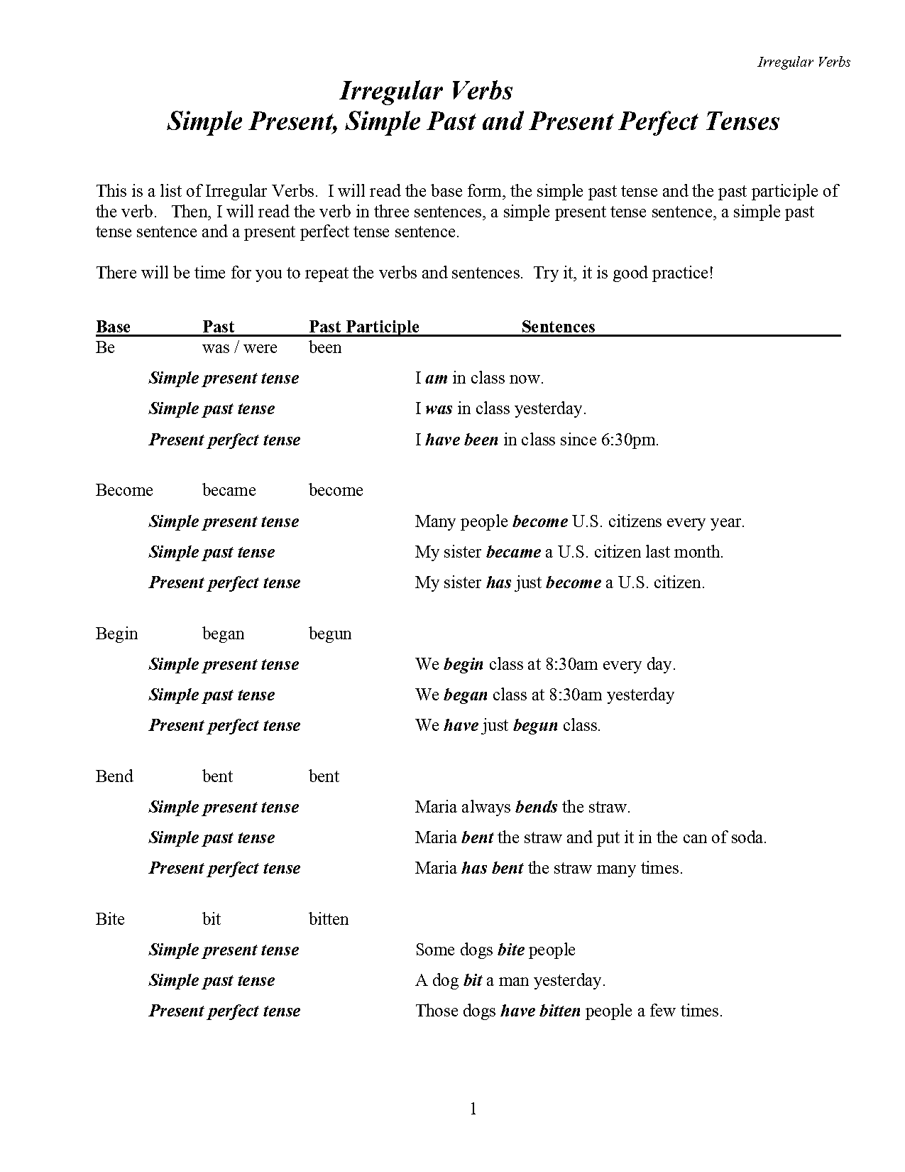 present simple tense negative examples